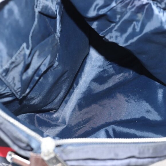 Authentic GUCCI Shoulder Bag Nylon Navy Silver 270410 - Picture 3 of 16